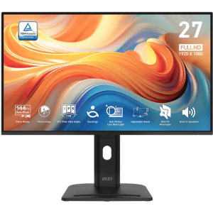 Monitor MSI PRO MP273A , 27 Full HD, IPS, 144Hz, 1ms, Altavoces, HDMI, DisplayPort, VGA, PRO-MP273A