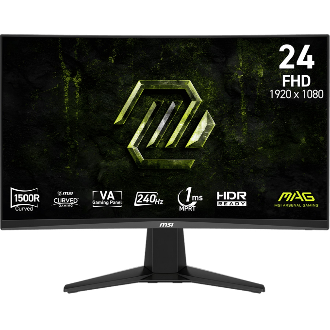 Monitor MSI MAG 245C X24 de 24pulgadas Curvo Full HD 1920x1080 240Hz 1ms HDMI DisplayPort Gaming / MSI