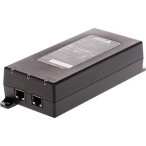 Inyector PoE AXIS - 24 V CA, 20 V DC Entrada - 90W - Negro