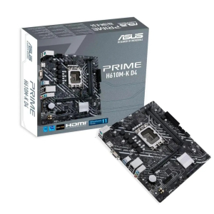 Placa Madre Asus Prime Gaming , Socket LGA1700, Chipset Intel H610, 2 DIMM DDR5, mATX, HDMI, Gigabit LAN, PRIME H610M-K / ASUS