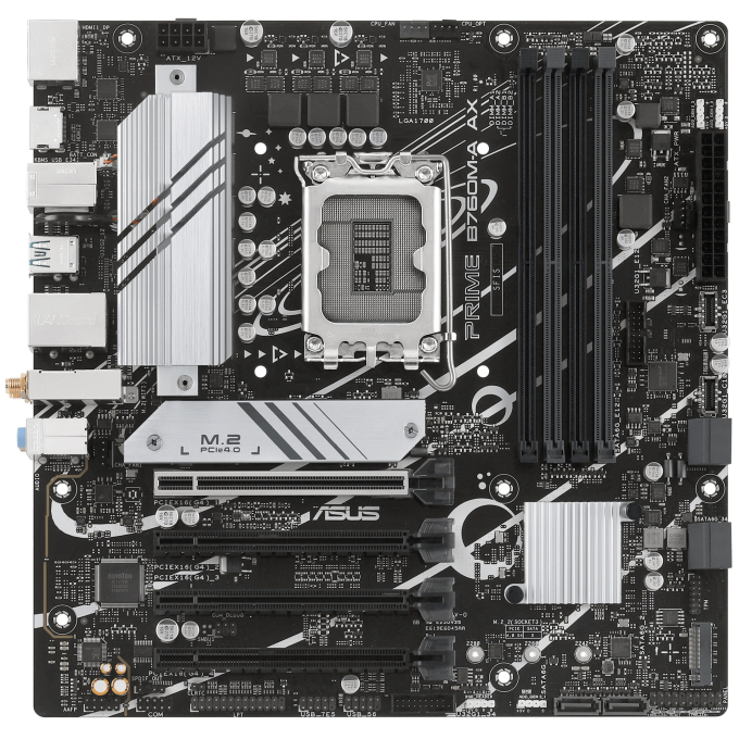 Placa Madre Asus Prime , Socket LGA1700, Chipset Intel B760, 4 DIMM DDR5, mATX, HDMI, DisplayPort, 2.5G LAN, PRIME B760M-A / ASUS