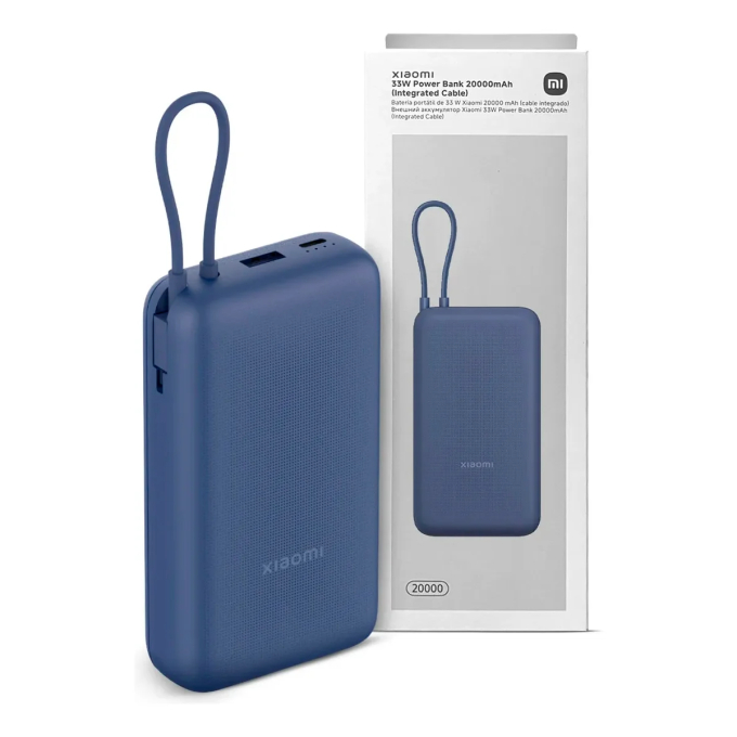 Bateria externa Xiaomi 33W Power Bank 20000mAh (Integrated Cable) Blue GL / XIAOMI