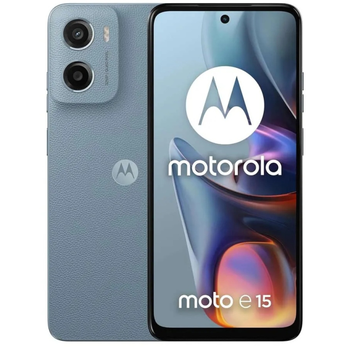 Telefono Celular Smartphone Motorola Moto E15, Pantalla 6.67pulgadas, Helio G81 Extreme, Memoria RAM 2GB, Almacenamiento 64GB, Android, XT2605-3 / Motorola