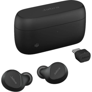 AURICULARES INALAMBRICOS JABRA EVOLVE2 BUDS MS, Bluetooth, Cancelacion de Sonido Activo, Adaptador Link 380 USB-C, Negro, 20797-999-899