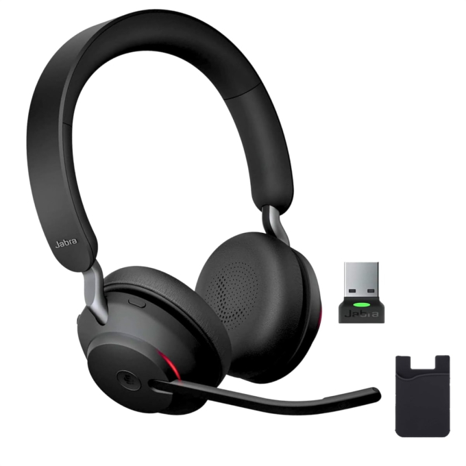 Audifono Jabra Evolve2 65 MS Stereo Inalambrico Bluetooth, USB-A, Aislamiento de ruido, Negro, Certificado para Equipos de Microsoft, 26599-999-999 / Jabra