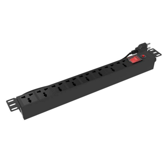 Unidad de Distribucion de Energia PDU Nexxt Solutions, AC 220-250V, 8 Tomas de Corriente Universal NEMA, 15A, 1U Rack, NPD-21U8U15A / Nexxt Solutions Infrastructure