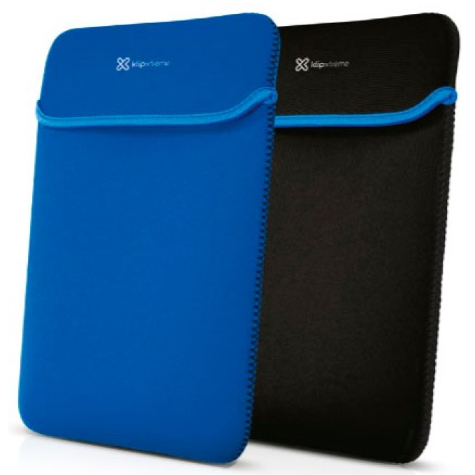 Funda para Laptop Klip Xtreme Reversible de 15.6pulgadas Negro/Azul Neopreno KNS-415BL / Klip Xtreme