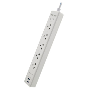 Protector de Sobretension Forza 5 Tomas 110/220V 2 USB Blanco FSP-512USBW / Forza