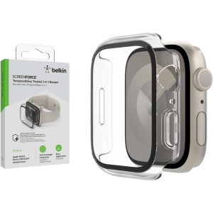 Protector para Apple Watch Belkin SCREENFORCE, protector de pantalla policarbonato, cristal templado (9H)-transparente-para Apple Watch (40 mm, 41 mm) OVG003zzCL / Belkin
