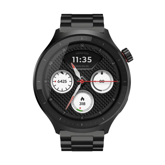 Reloj Inteligente Motorola Moto Watch Flow Carbon, Pantalla 1.4pulgadas OLED, Bluetooth 5.3, IP68, GPS, Microfono y Altavoz, PG38C08255 / Motorola