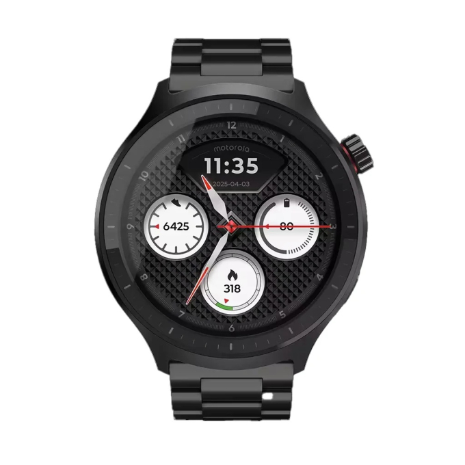 SMARTWATCH MOTOROLA MOTO WATCH, Pantalla OLED 1.43pulgadas, Carcasa de Aluminio 47mm, GPS de Doble Frecuencia, IP68, Moto AI, Black, PG38C08258 / Motorola