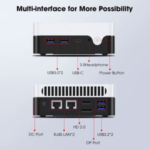 Computadora CPU Mini PC Chuwi LarkBox X, Intel i3-1220P 4.4GHz, Memoria RAM 8GB, Disco Solido 256GB SSD, Win11Pro / CHUWI