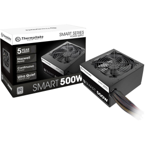 Fuente de Poder Thermaltake Smart 500W, No Modular, 80 PLUS White, ATX, PS-SPD-0500NPCWAG-W / THERMALTAKE