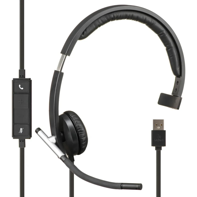 Audifono con Microfono Logitech H650e USB Mono para Oficina Negro 981-000513 / LOGITECH