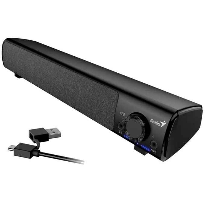 Parlante Inalambrico Genius Sound Bar 220BT Bluetooth 4W USB-A/USB-C Negro 31730060400 / GENIUS