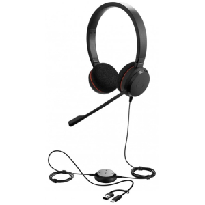 Audifonos con Microfono Jabra Evolve 20 Cableados USB Tipo C Certificacion Microsoft Teams, Negro / Jabra