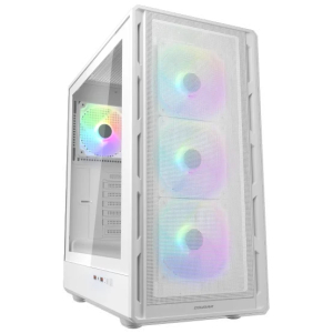 CASE COUGAR Airface Pure RGB CGR-2GA5W-RGB, Media Torre, Vidrio templado, Acero, Malla, Blanco