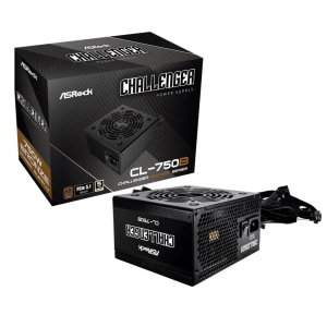 FUENTE DE PODER ASROCK CHALLENGER CL-750B, 750W, ATX 2.52, Certificacion 80 PLUS Bronze, Conector PCIe 5.1, AC 120-230V, Bajo Ruido / ASROCK