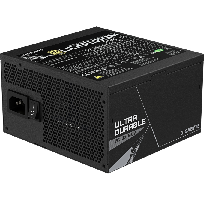 Fuente de Poder Gigabyte Gaming Ultra Durable UD850GM PG5 V2 850W, Totalmente Modular, 80 PLUS Gold, ATX 3.0, PCIe 5.0, GP-UD850GM PG5 V2 GUA1 / Gigabyte