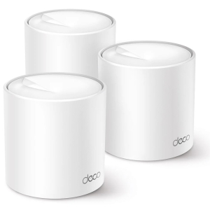 Sistema WiFi Mesh TP-Link Deco X50 Wi-Fi 6 Doble Banda 1GbE Cobertura hasta 6500 pies cuadrados 3-Pack