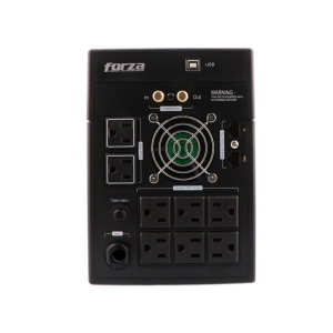UPS FORZA SMART FX-2200LCD-U, 2200VA, 1200W, Interactiva, AVR, 8 Salidas NEMA, CA 220V, Enchufe US, Garantia de 3 anos, FX-2200LCD-U / Forza