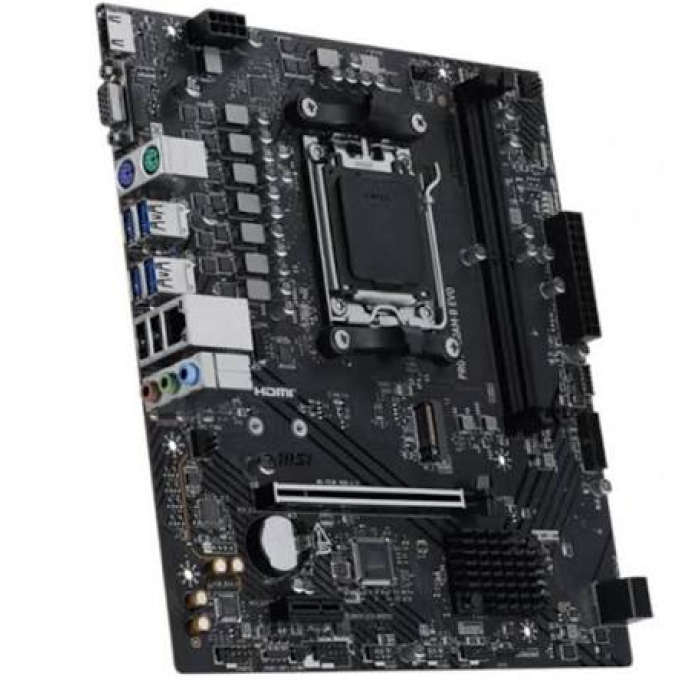 Placa Madre MSI Pro , Socket AM5, Chipset AMD A620A, 2 DIMM DDR5, mATX, HDMI, VGA, 2.5G LAN, PRO A620AM-B EVO / MSI