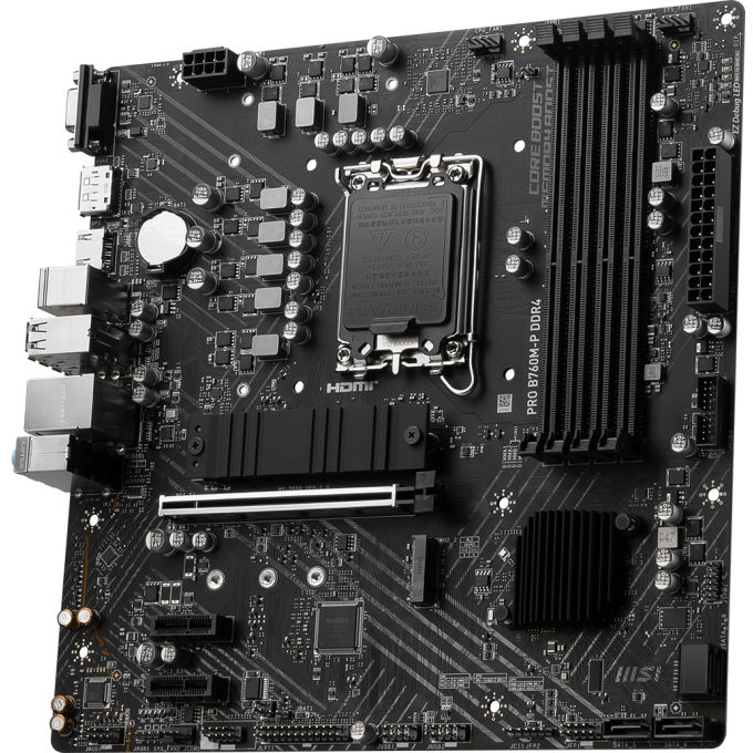 Placa Madre MSI Pro , Socket LGA1700, Chipset Intel B760, 4 DIMM DDR4, mATX, HDMI, DisplayPort, VGA, PRO B760M-P DDR4 / MSI