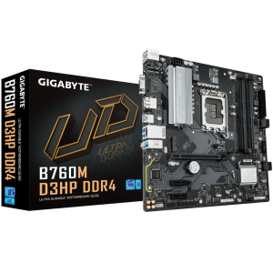 PLACA MADRE GIGABYTE B760M D3HP DDR4, Socket LGA1700, Intel B760, Micro ATX, 4 DIMM, PCIe 4.0 / Gigabyte