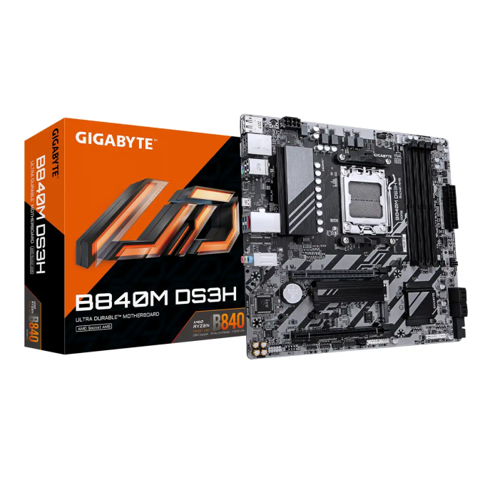 Gigabyte - Motherboard - Micro ATX Socket AM5-AMD B840-para Ryzen 7 / para Ryzen 9-None-B840M DS3H B840M DS3H / Gigabyte