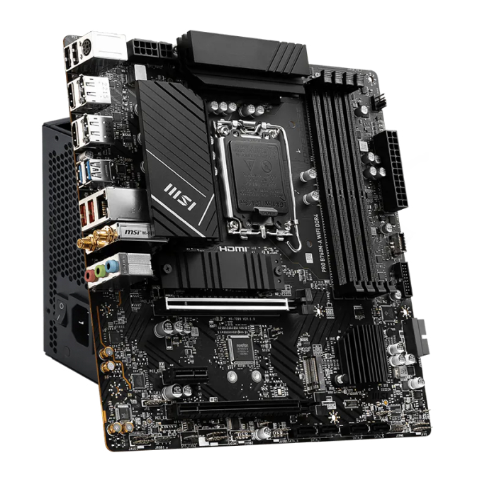 Placa Madre MSI Pro , Socket LGA1700, Chipset Intel B760, 4 DIMM DDR5, mATX, Wi-Fi 6E, 2.5G LAN, PRO B760M-A WIFI / MSI
