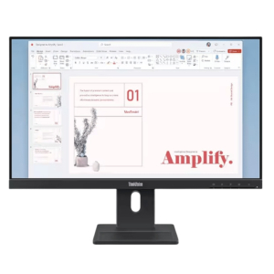 Monitor Lenovo ThinkVision , 23.8pulgadas Full HD Plano, IPS, 100Hz, 5ms, Eye Comfort, Base Ergonomica, HDMI, DisplayPort, VGA, Garantia de 3a en sitio, 64BAMAR1LA / Lenovo