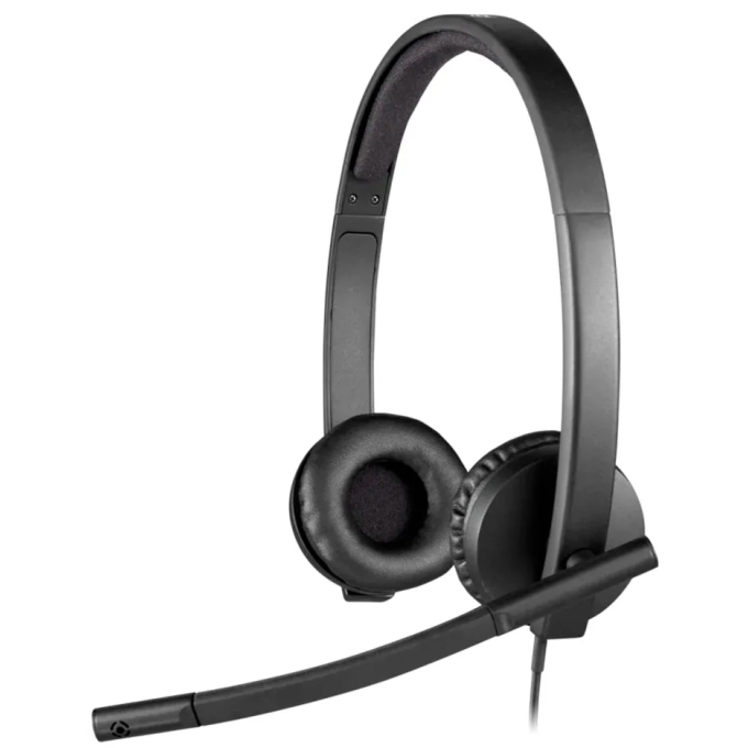 Auricular Logitech Headset Estereo con Microfono Noise-Cancelling, Conexion USB, Controles en Linea, Mute, Indicador LED, 981-000574 / Logitech