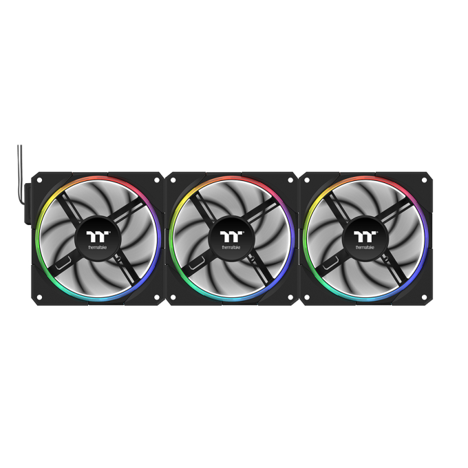 Ventilador Thermaltake TS120 EX RGB Pack de 3 de 120mm con Sensor de Temperatura Integrado y MagForce 2.0, CL-F206-PL12SW-A / THERMALTAKE