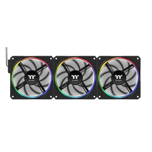 Ventilador Thermaltake TS120 EX RGB Pack de 3 de 120mm con Sensor de Temperatura Integrado y MagForce 2.0, CL-F206-PL12SW-A