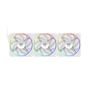 Ventilador Thermaltake TS120 EX RGB White Pack de 3 de 120mm con Sensor de Temperatura Integrado y MagForce 2.0, CL-F207-PL12SW-A / THERMALTAKE