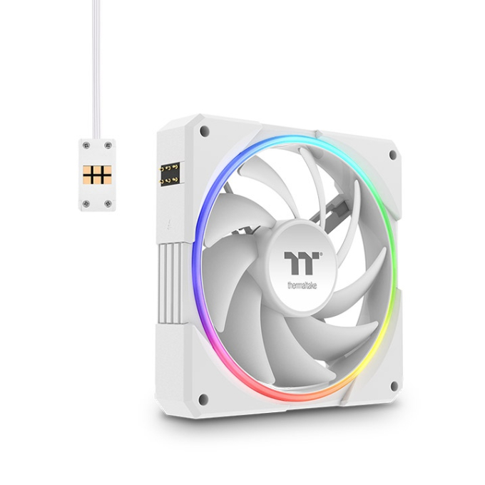 Ventilador Thermaltake TS120 EX RGB White Pack de 3 de 120mm con Sensor de Temperatura Integrado y MagForce 2.0, CL-F207-PL12SW-A / THERMALTAKE