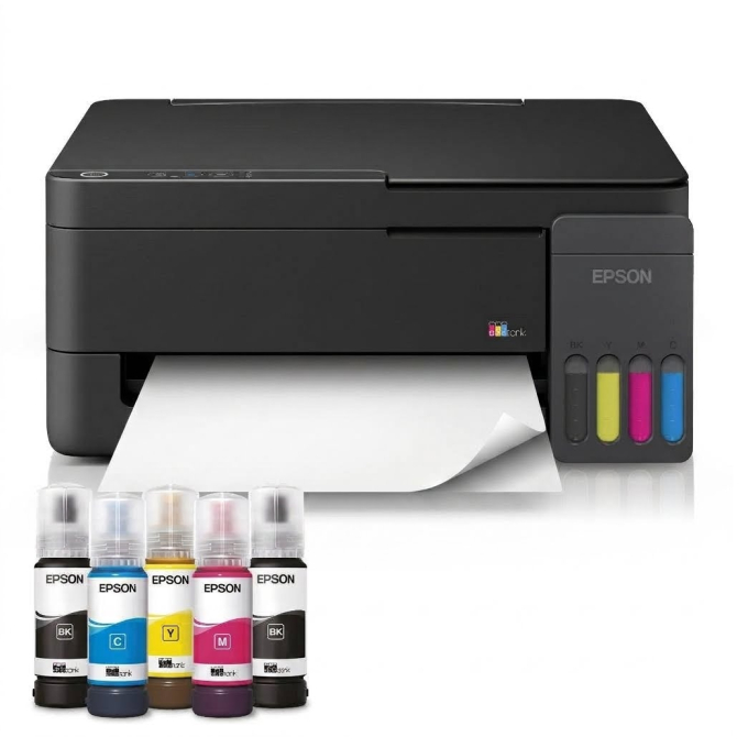 Impresora Multifuncional Epson EcoTank L3310, Inyeccion de Tinta Continua, Tanques Frontales, Conectividad USB 2.0 / Epson