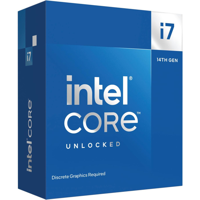 Procesador Intel Core i7-14700KF 3.40 GHz (hasta 5.6 GHz), LGA 1700, 20 Nucleos, 33MB Cache, Sin Graficos, Empaque OEM/Tray (Sin Cooler) / Intel