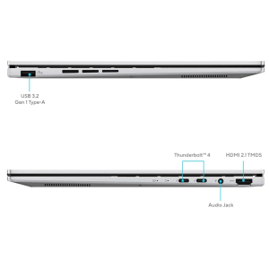 Laptop ASUS Zenbook 14, Intel Ultra7 255H, Memoria RAM 16Gb, Disco Solido 512Gb SSD, Pantalla OLED 14pulgadas WUXGA Tactil Touch, Win11 Home / ASUS