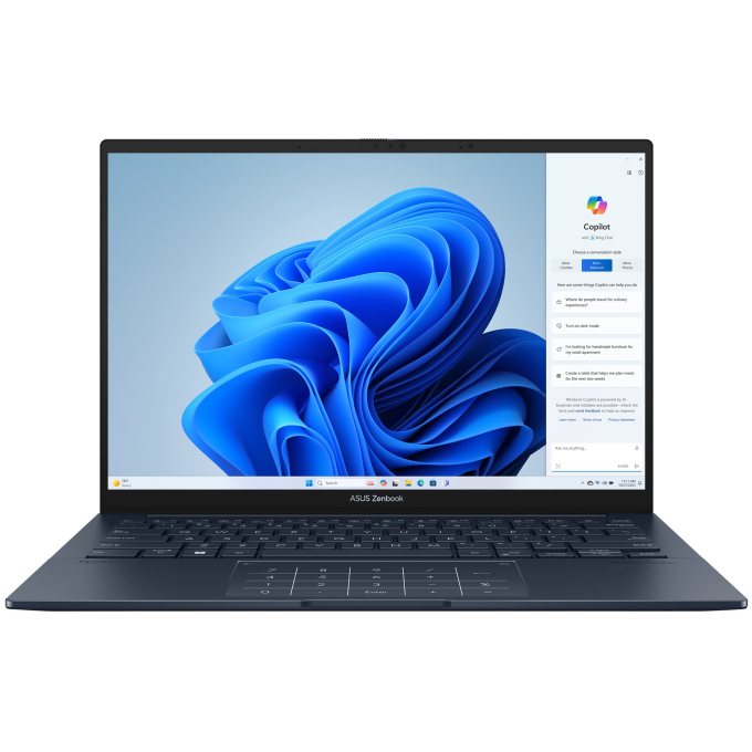Laptop ASUS Zenbook 14 OLED 14pulgadas WUXGA Touch Intel Ultra 7 155H 16GB RAM 512GB SSD Windows 11 Home, UX3405MA-QL225W / ASUS