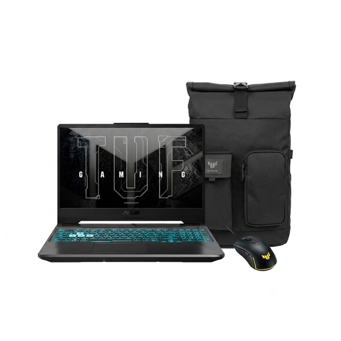 Laptop Gamer ASUS TUF Gaming A15 15.6pulgadas FHD 144Hz AMD Ryzen 7 8845HS 8GB RAM 512GB SSD NVIDIA RTX 3050 4GB FreeDOS, FA506NCG-HN334 / ASUS