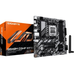 Motherboard GIGABYTE B840M D3HP WIFI6E , Socket AM5, DDR5, WiFi 6E, USB-C, mATX, B840M D3HP WF6E / GIGABYTE