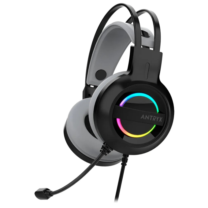 Audifonos con Microfono Antryx Iris-K 7.1 Virtual USB Gris AGH-7100KGY / ANTRYX