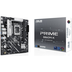 Placa Madre ASUS PRIME B860M-K, Socket LGA 1851, Micro-ATX, DDR5, PCIe 5.0, M.2 NVMe, HDMI, DisplayPort / ASUS