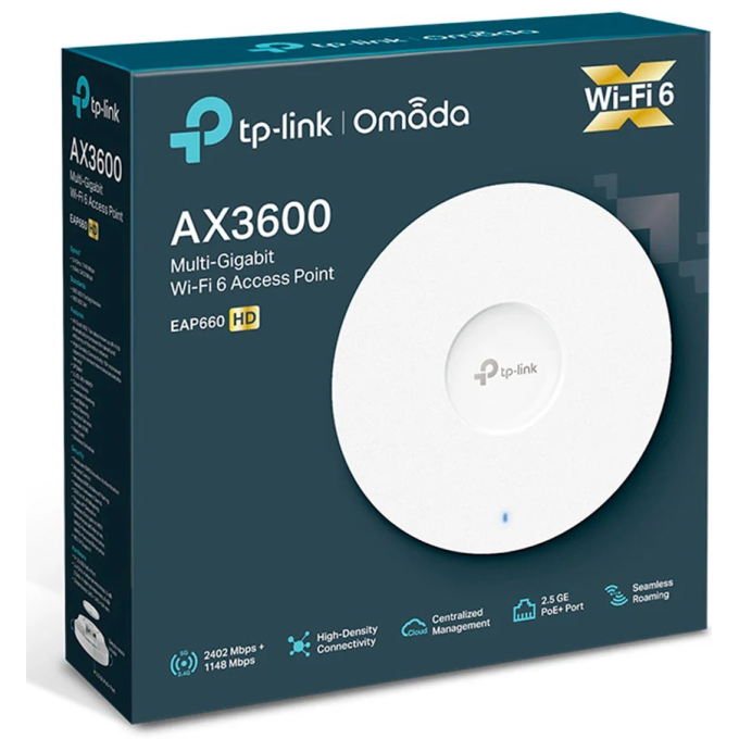 ACCESS POINT TP-LINK OMADA EAP650 AX3000 CELING MOUNT WIFI-6 / TP-LINK
