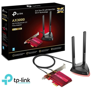 Tarjeta de Red Inalambrica Wi-Fi PCI Express TP-Link Archer TX3000E AX3000 con Bluetooth 5.2, Antenas de Alta Ganancia / TP-LINK