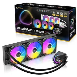 Cooler Liquido AIO Antec SKELETON 360 ARGB Negro, 3 Ventiladores ARGB de 120mm, 0-761345-40066-4 / ANTEC