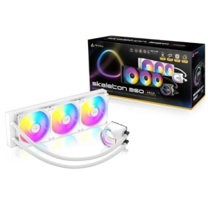 Cooler Liquido AIO Antec SKELETON 360 ARGB Blanco, 3 Ventiladores ARGB de 120mm, 0-761345-40067-1 / ANTEC
