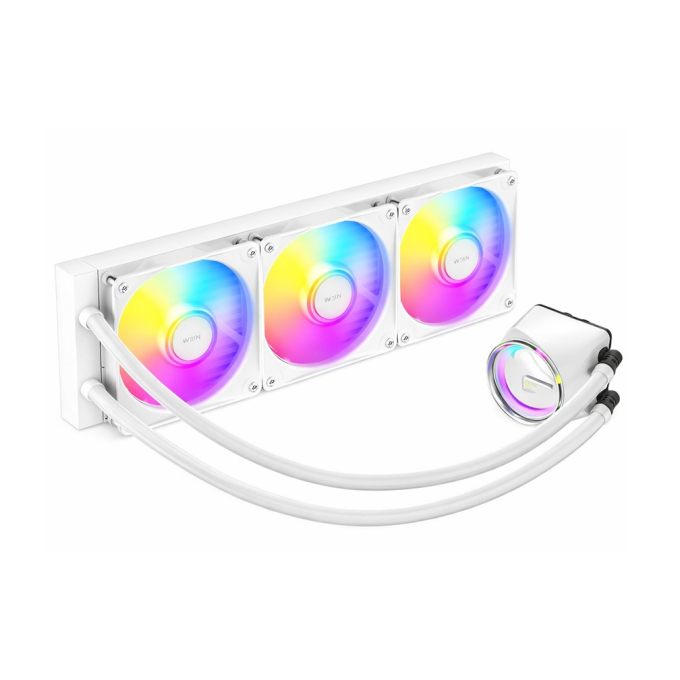 Cooler Liquido AIO Antec SKELETON 360 ARGB Blanco, 3 Ventiladores ARGB de 120mm, 0-761345-40067-1 / ANTEC