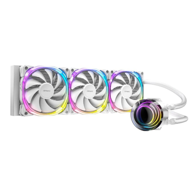 Cooler Liquido AIO Antec VORTEX 360 ARGB Blanco, 3 Ventiladores ARGB de 120mm, 0-761345-74049-4 / ANTEC